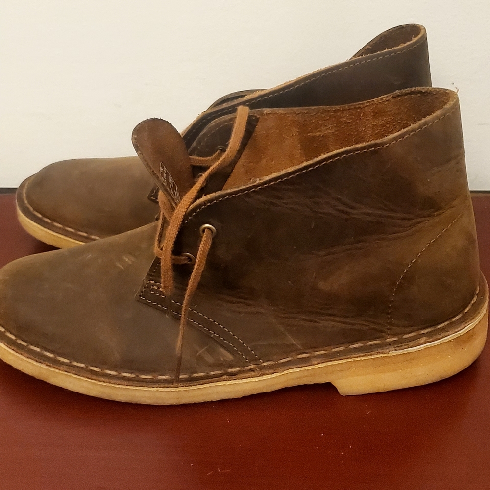 Clarks Leather Desert Boots Womens 8.5